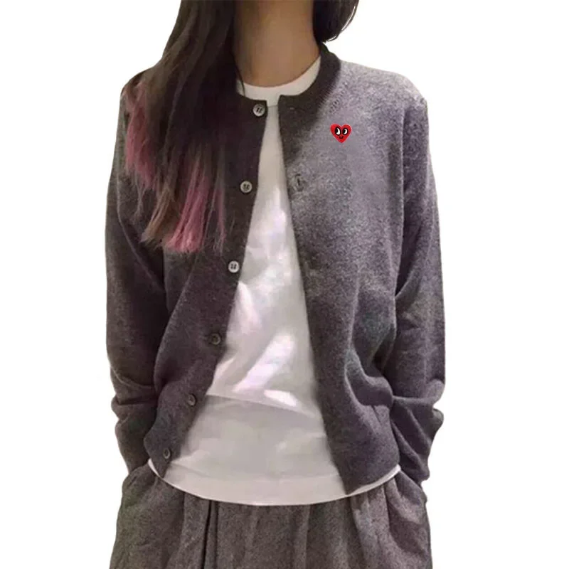 Women Cardigan Cotton Cartoon Happy Heart Embroidery Spring O-Neck Single Breasted Button Long Sleeve Fit Sweater
Women Cardigan Cotton Cartoon Happy Heart Embroidery Spring O-Neck Single Breasted Button Long Sleeve Fit Sweater