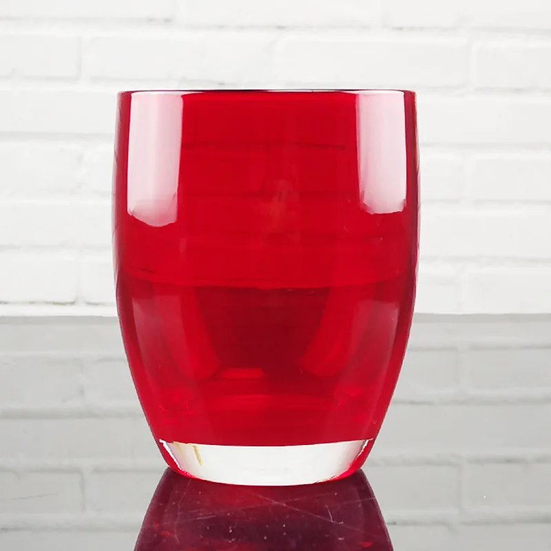 

Red Material Glass Water Cup Drink Cup Tea Cup Water Cup Dessert Wine Cup Mouthwash Cup