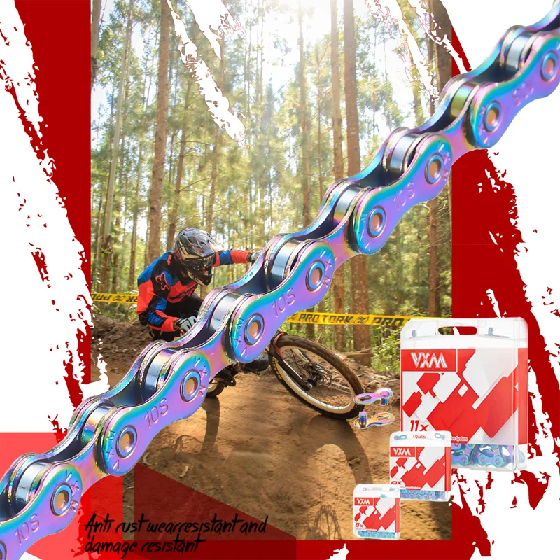 Multi-Colored 6-8 9 10 11 Speed Bicycle Chain Fully Colorful MTB Road Bike 116 Links Chains 21 24 27 30 33S Chain Bike Part
Multi-Colored 6-8 9 10 11 Speed Bicycle Chain Fully Colorful MTB Road Bike 116 Links Chains 21 24 27 30 33S Chain Bike Part