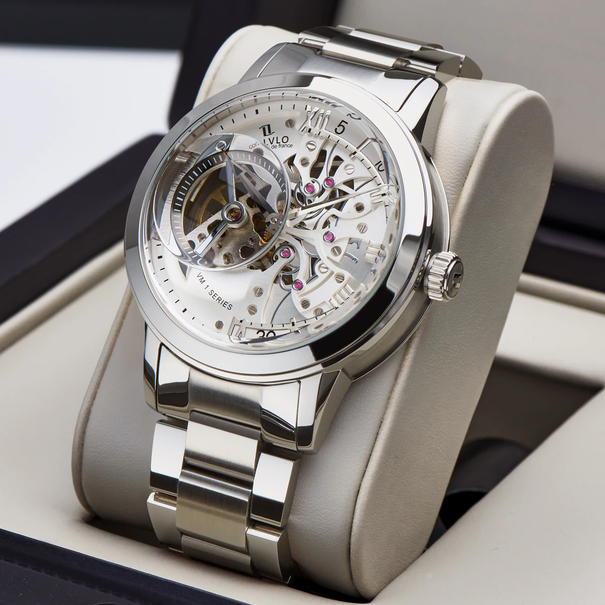OBLVLO Retro Casual Men Skeleton Automatic Watch Mechanical Stainless Steel Strap Mineral Crystal Glass Waterproof Clock 45mm VM
OBLVLO Retro Casual Men Skeleton Automatic Watch Mechanical Stainless Steel Strap Mineral Crystal Glass Waterproof Clock 45mm VM