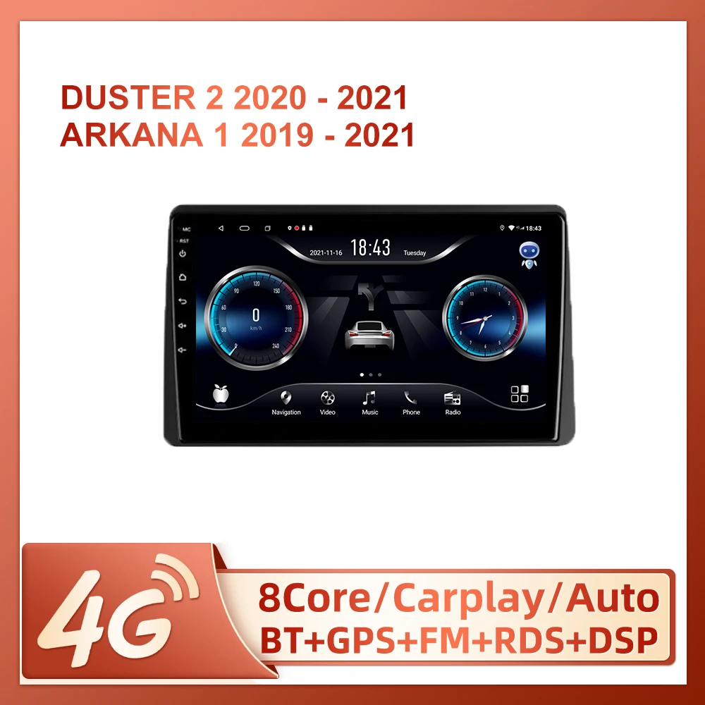JIULUNET для Renault Duster HM 2 2020 - 2021 Arkana 1 2019 - 2021 автомобильное радио Ai Voice Carplay мультимедийный видеоплеер навигация
JIULUNET для Renault Duster HM 2 2020 - 2021 Arkana 1 2019 - 2021 автомобильное радио Ai Voice Carplay мультимедийный видеоплеер навигация
