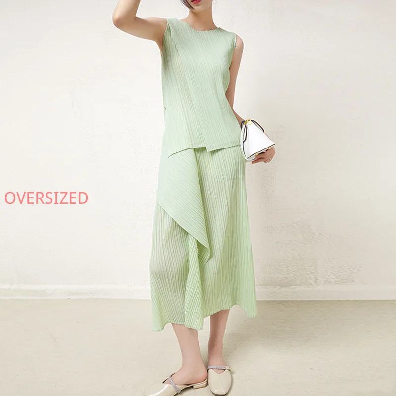 Miyake Fashion Suit Kelp Fluttering Skirt Women's Summer New Pleated Vest + High Waist Irregular Skirt Two-piece Set PLEATS
Miyake Fashion Suit Kelp Fluttering Skirt Women's Summer New Pleated Vest + High Waist Irregular Skirt Two-piece Set PLEATS