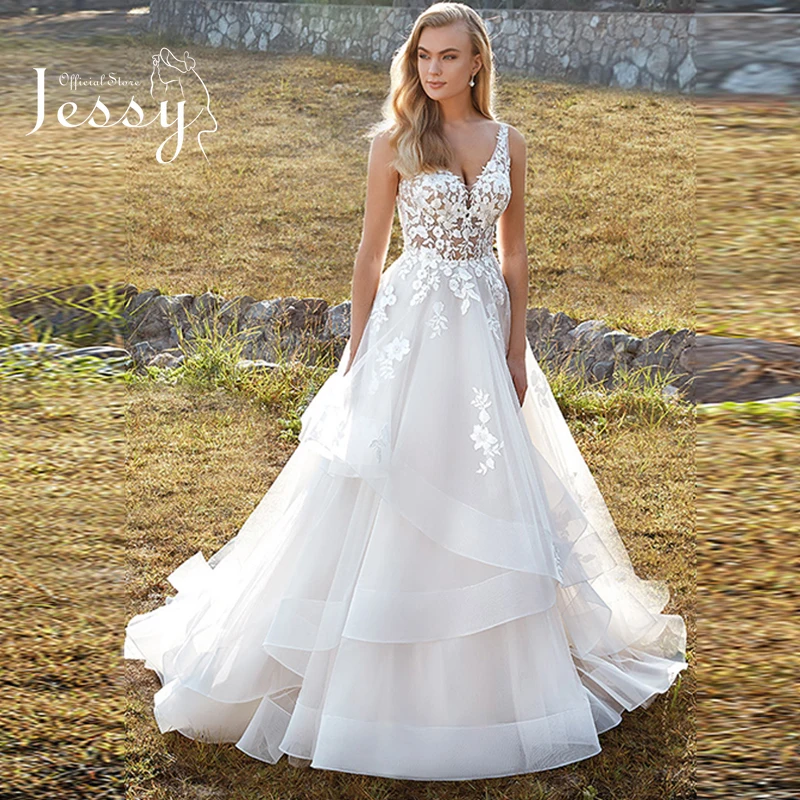 Elegant Wedding Dress Organza With Embroidery A-line Floor Length Train Ball Gown O-neck Corset Sleeveless Bridal Gowns Button
Elegant Wedding Dress Organza With Embroidery A-line Floor Length Train Ball Gown O-neck Corset Sleeveless Bridal Gowns Button