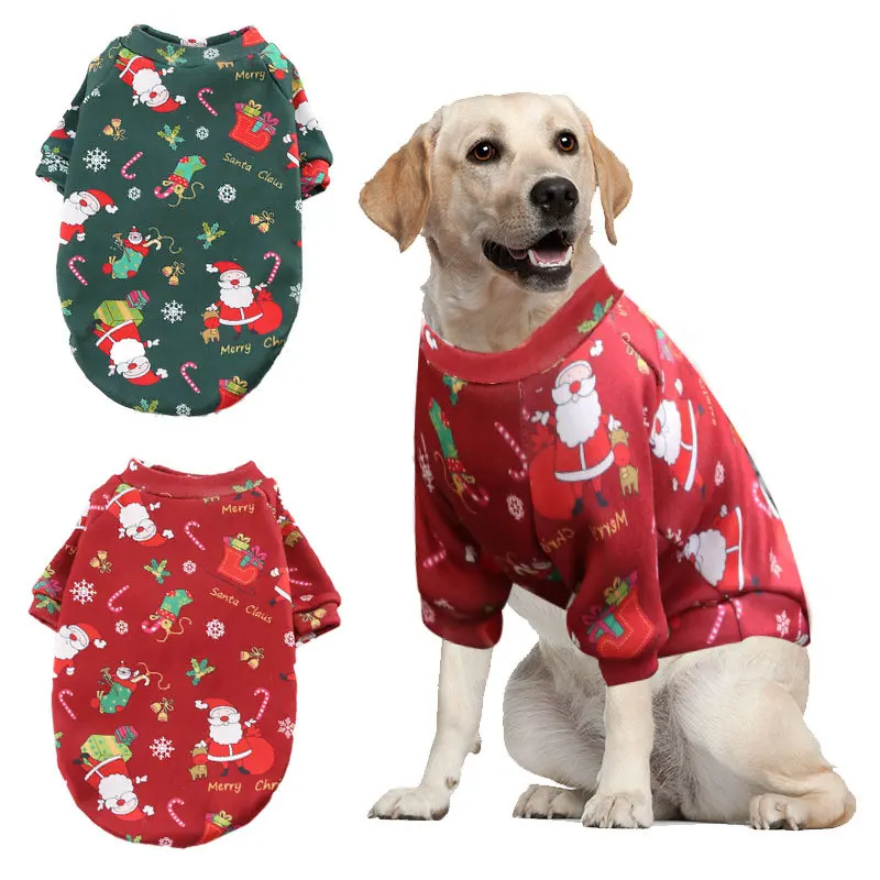Christmas Print Dog Clothes Autumn Winter Thick Plush Warm Two Leg Pullover Sweater Casual Pet Clothes Medium Large Dogs
Christmas Print Dog Clothes Autumn Winter Thick Plush Warm Two Leg Pullover Sweater Casual Pet Clothes Medium Large Dogs