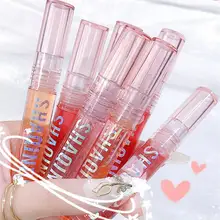 4 Gift Box Set Lip Gloss Water Light Bubble Long-lasting Lip Oil Transparent Glass Lip Moisturizing Lipstick Overlay Cosmetics