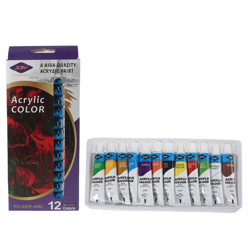 12 Color Acrylic Gouache Paint Set Watercolor Paint Kit Canvas Paper Drawing Art Supplies for Beginners Artist Kids Students
12 Color Acrylic Gouache Paint Set Watercolor Paint Kit Canvas Paper Drawing Art Supplies for Beginners Artist Kids Students