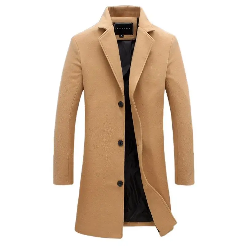 VOLALO Autumn Winter Fashion Men's woolen Coats Solid Color Single Breasted Lapel Long Coat Jacket Casual Overcoat 9 Colors
VOLALO Autumn Winter Fashion Men's woolen Coats Solid Color Single Breasted Lapel Long Coat Jacket Casual Overcoat 9 Colors