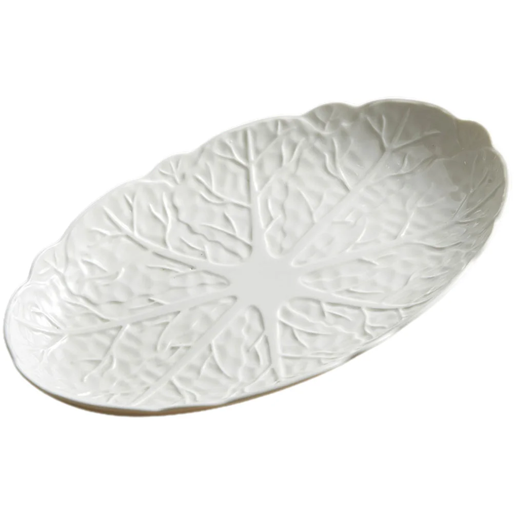 

Plate Dish Ceramic Plates Sushi Serving Salad Dinner Appetizer Dessert Tray Snack Oval Side Dining Pan Pasta Platter Steamer