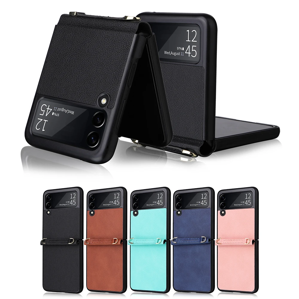 Samung Zflip4 Case Luxury Lambskin Texture Leather Case For Samsung Galaxy Z Flip4 Flip 4 5G Matte Shockproof Coque With Lanyard
Samung Zflip4 Case Luxury Lambskin Texture Leather Case For Samsung Galaxy Z Flip4 Flip 4 5G Matte Shockproof Coque With Lanyard