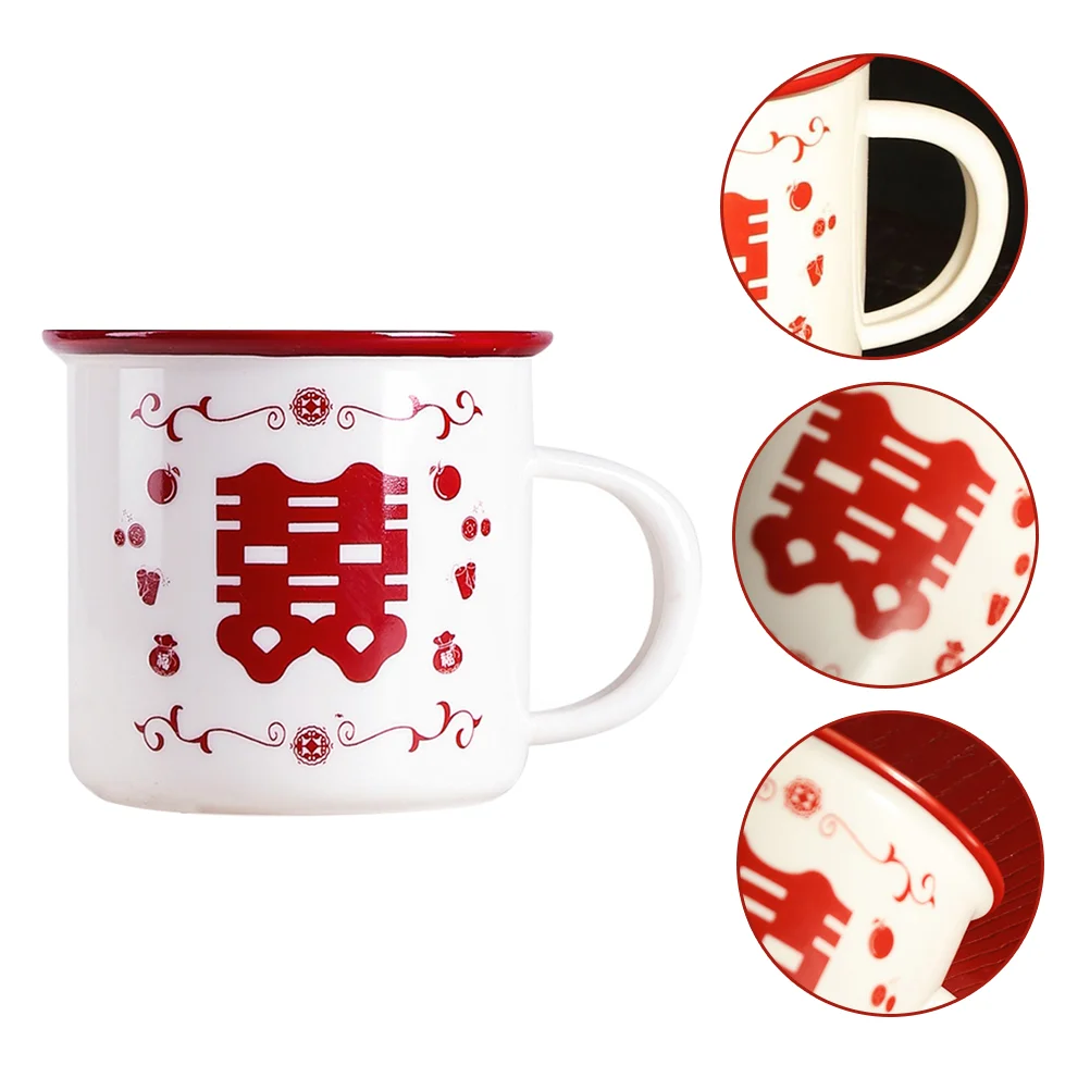 Wedding Ceramic Mug Practical Water Cup Household Water Drinking Cup 
Wedding Ceramic Mug Practical Water Cup Household Water Drinking Cup