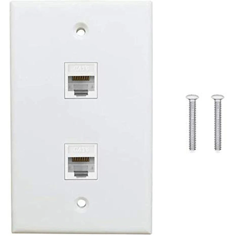 Сетевая пластина с 2 портами Ethernet, сетевая пластина с разъемом Cat6 «Мама-мама» RJ45 Keystone, встроенная настенная розетка, белая
Сетевая пластина с 2 портами Ethernet, сетевая пластина с разъемом Cat6 «Мама-мама» RJ45 Keystone, встроенная настенная розетка, белая
