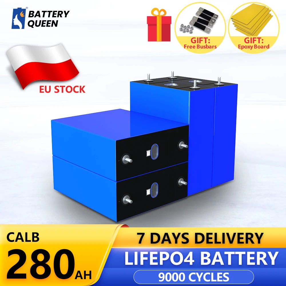EU Stock 280Ah LifePO4 Rechargeable Battery 9000 Cycles Prismatic Cell For Solar System RV Boat 12V 24V 48V Battery Pack
EU Stock 280Ah LifePO4 Rechargeable Battery 9000 Cycles Prismatic Cell For Solar System RV Boat 12V 24V 48V Battery Pack