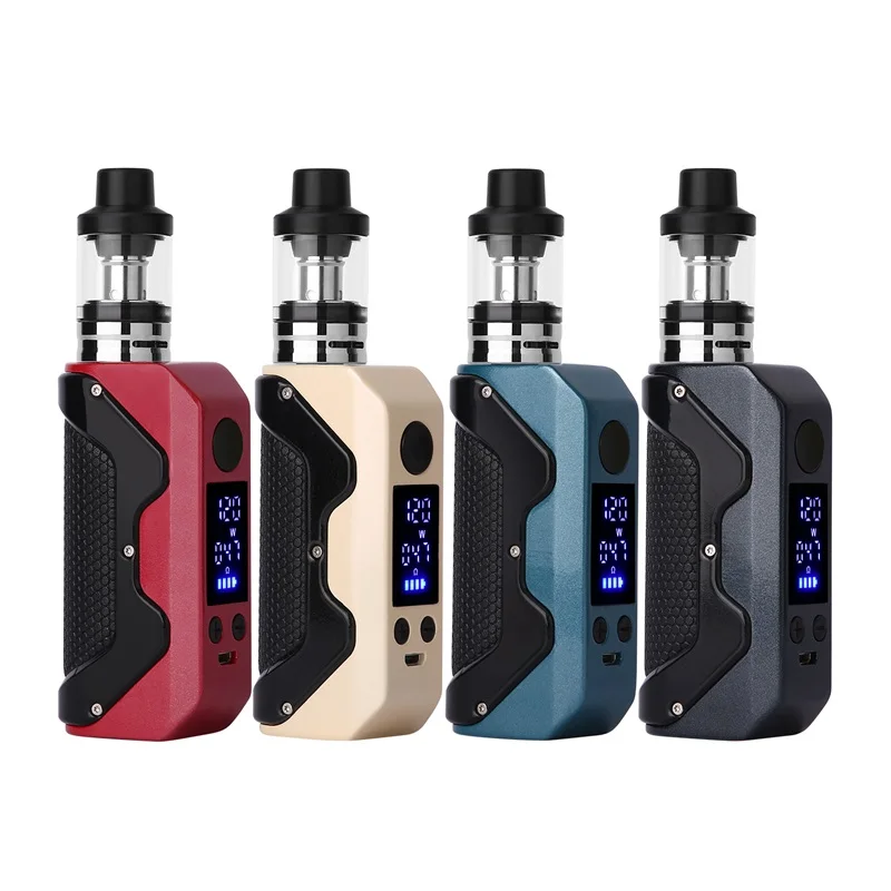 

120W Smoke Vape Box Mod Electronic Cigarettes Kit 2000mah With OLED Screen Adjustable Power Vaper Vaporizer Pen Ecig Vapor Vapes