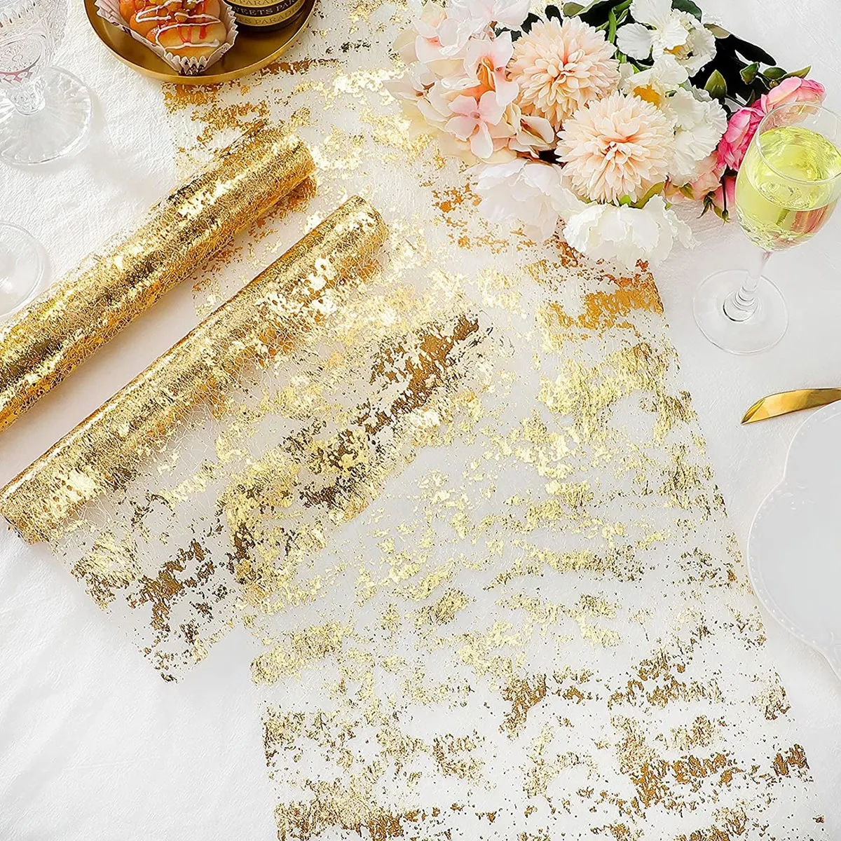 5/10Yards 29cm Gold Wire Tissue Tulle Roll Spool Wedding Party Decoration table Flower Wrapping Organza Table Runner Decor
5/10Yards 29cm Gold Wire Tissue Tulle Roll Spool Wedding Party Decoration table Flower Wrapping Organza Table Runner Decor