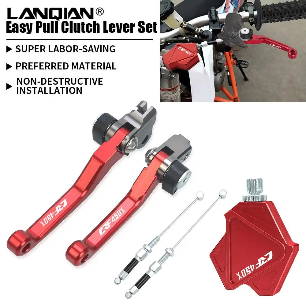 Motorcycle Accessories CNC Easy Pull Clutch Lever System Brake Clutch Lever For HONDA CRF450X CRF 450X 2005-2018 2017 2016 2015
Motorcycle Accessories CNC Easy Pull Clutch Lever System Brake Clutch Lever For HONDA CRF450X CRF 450X 2005-2018 2017 2016 2015
