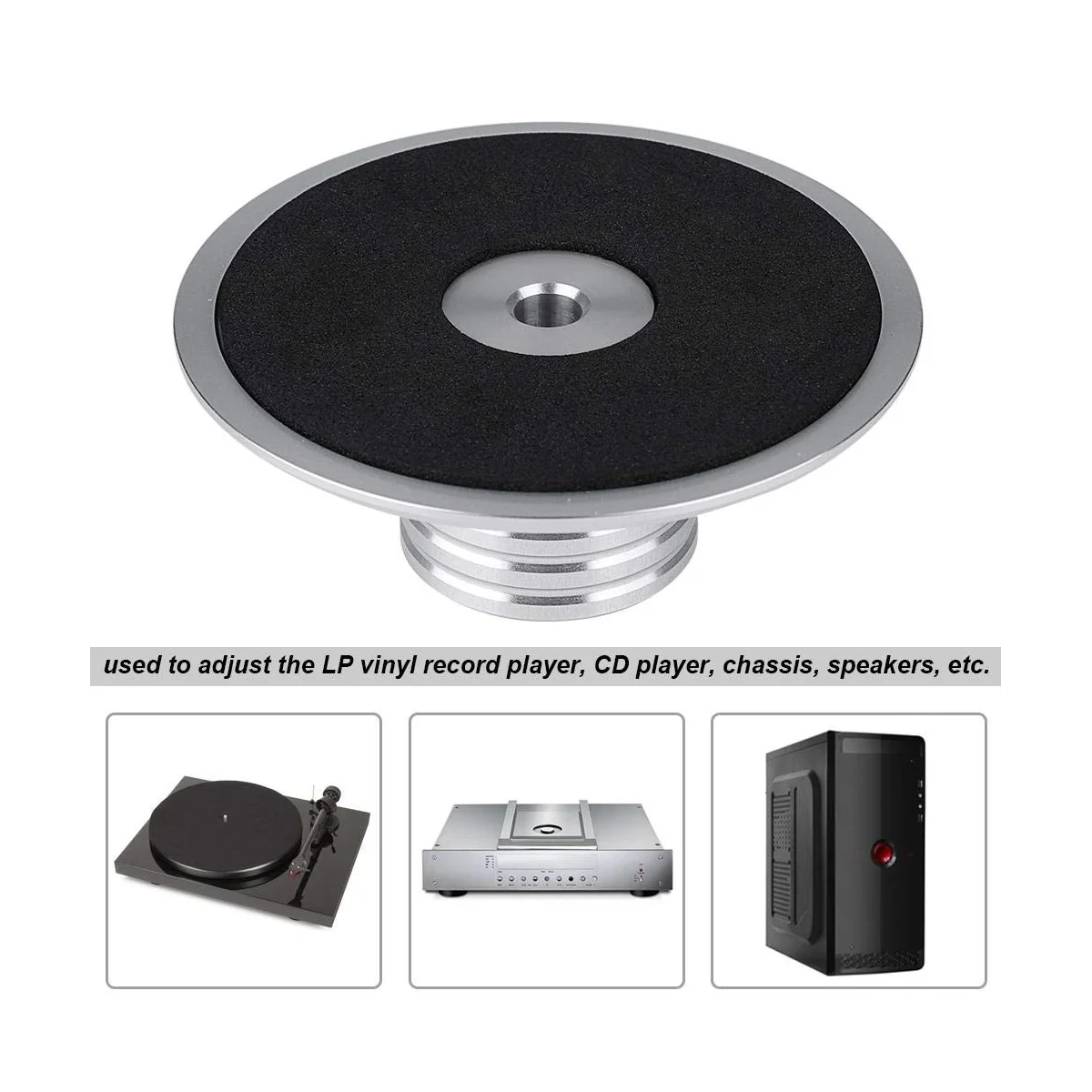LP Vinyl Record Player Balanced Metal Disc Stabilizer Weight Clamp Turntable HiF Silver 
LP Vinyl Record Player Balanced Metal Disc Stabilizer Weight Clamp Turntable HiF Silver
