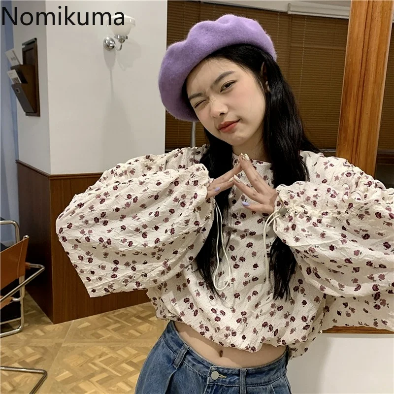 Женская блузка Nomikuma с рукавами-фонариками и цветочным принтом, тонкая талия, рубашка с кулиской, Женская шикарная Корейская пикантная Милая...
Женская блузка Nomikuma с рукавами-фонариками и цветочным принтом, тонкая талия, рубашка с кулиской, Женская шикарная Корейская пикантная Милая...