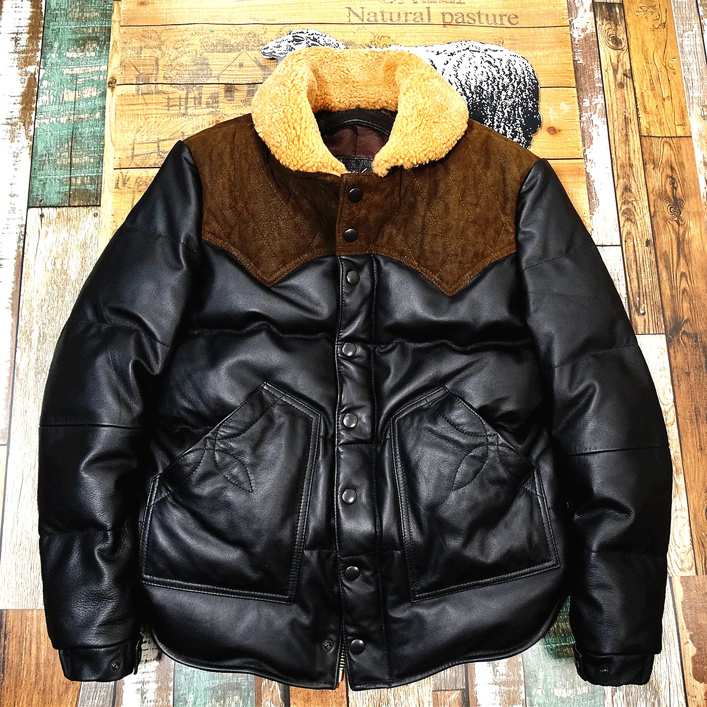 Genuine Leather Down Jacket Wool Collar Short Slim Fit Suede Cowhide Patchwork Casual Fashion Winter Coat Unisex Clothing 
Genuine Leather Down Jacket Wool Collar Short Slim Fit Suede Cowhide Patchwork Casual Fashion Winter Coat Unisex Clothing