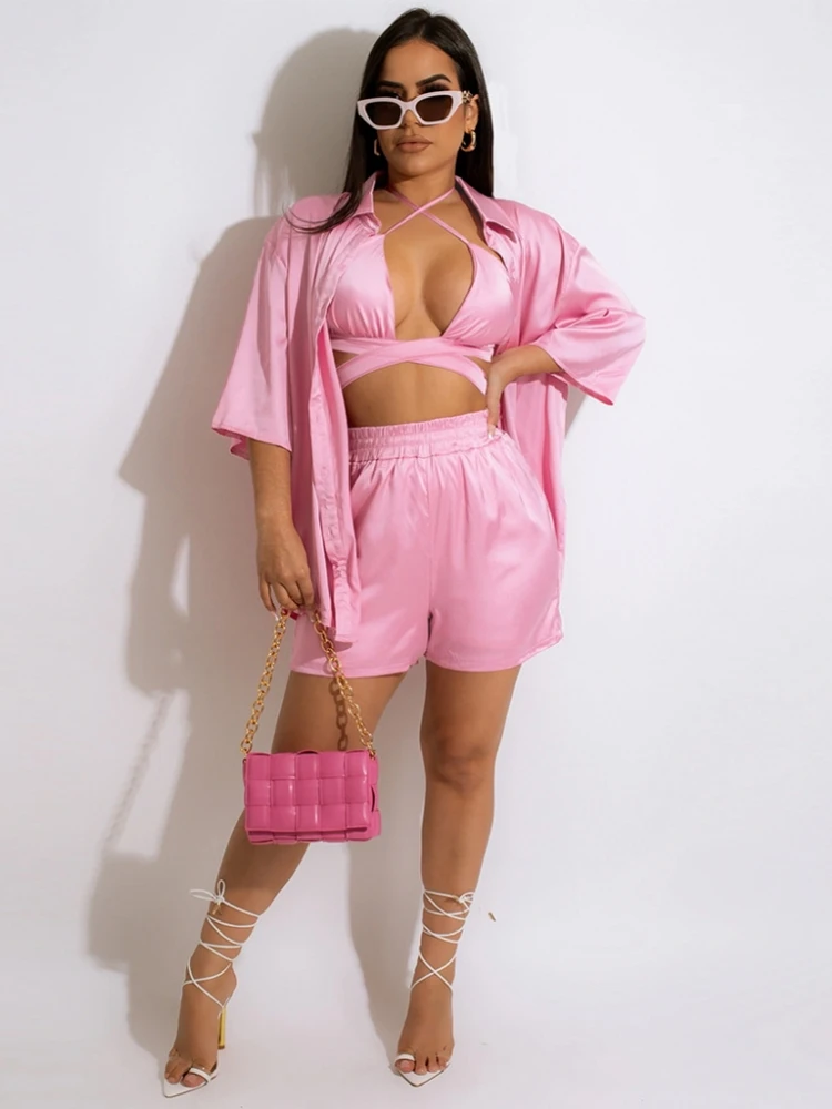 Three Piece Shorts Sets Autumn Summer Clothes Women Long Sleeve Shirt Top And Pants Suits Matching Set 3 Piece Set Outfit
Three Piece Shorts Sets Autumn Summer Clothes Women Long Sleeve Shirt Top And Pants Suits Matching Set 3 Piece Set Outfit
