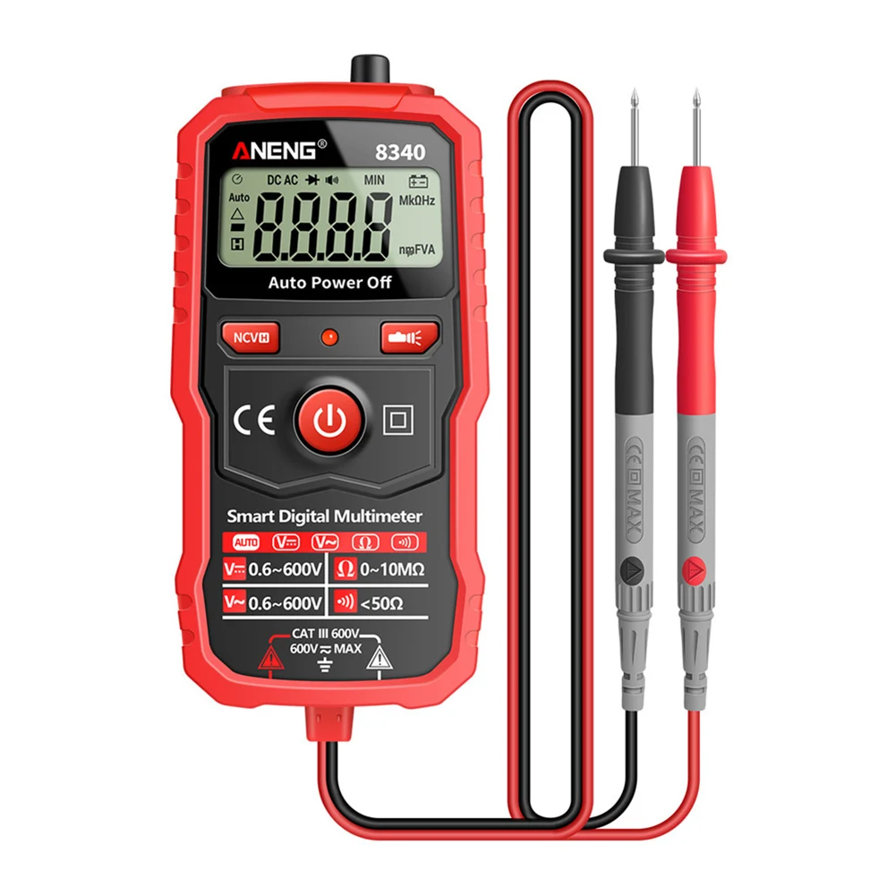 8340min LCD Multimeter Transistor Detector Meter Digital Multimeter Identification Zero Fire Wire Tester
8340min LCD Multimeter Transistor Detector Meter Digital Multimeter Identification Zero Fire Wire Tester