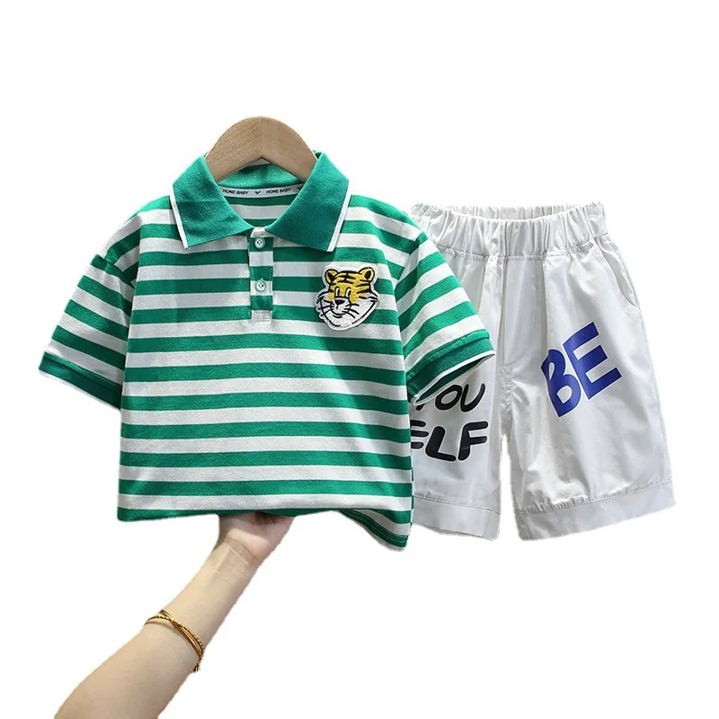 Summer Baby Boy Clothes Cotton Cute Stripe Polo Shirts + Shorts two-piece Suit Children Clothes Casual Kids Set 2-11Year
Summer Baby Boy Clothes Cotton Cute Stripe Polo Shirts + Shorts two-piece Suit Children Clothes Casual Kids Set 2-11Year