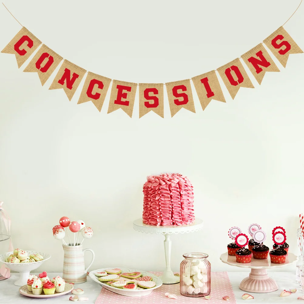 1pc Burlap Banner CONCESSIONS Decorative Creative Sports Theme Linen Banner Flag for Party Decor
1pc Burlap Banner CONCESSIONS Decorative Creative Sports Theme Linen Banner Flag for Party Decor