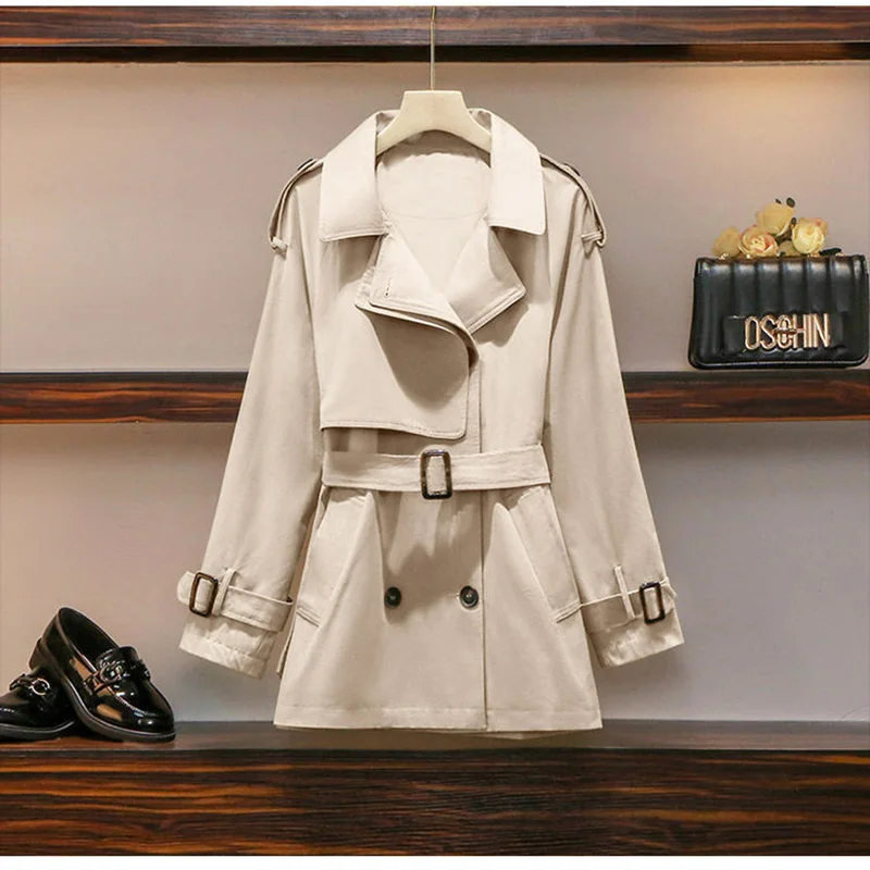 Spring Autumn New Windbreaker Jacket Female British Style Fashion Casual Trench Coat Womens Waist Thin All-match Short Overcoat
Spring Autumn New Windbreaker Jacket Female British Style Fashion Casual Trench Coat Womens Waist Thin All-match Short Overcoat