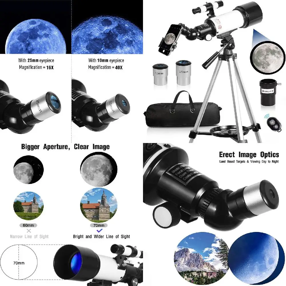m Aperture 400Mm AZ Mount Astronomical Telescopes Perfect 70mm Aperture 400mm AZ Mount Astronomical Telescope - A Great Gift for
m Aperture 400Mm AZ Mount Astronomical Telescopes Perfect 70mm Aperture 400mm AZ Mount Astronomical Telescope - A Great Gift for
