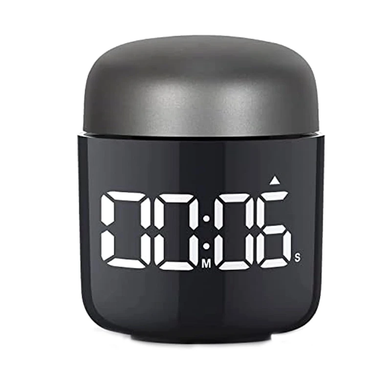 

Digital Kitchen Timer For Cooking - Visual Countdown Alarm Timer With Battery Loud Sound LED Display - Baking Timer
