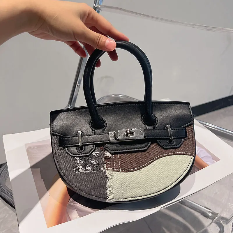 Online Celebrity New Rags Kelly Bag Fashion Semicircle Stitching Crossbody Handbag Women's All-match Shoulder Bag
Online Celebrity New Rags Kelly Bag Fashion Semicircle Stitching Crossbody Handbag Women's All-match Shoulder Bag