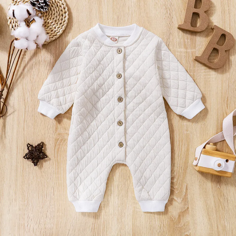 Комбинезон для новорожденных мальчиков, Осень-зима 2022, длинный стеганый комбинезон с длинным рукавом, пуговицами и стразами
Комбинезон для новорожденных мальчиков, Осень-зима 2022, длинный стеганый комбинезон с длинным рукавом, пуговицами и стразами