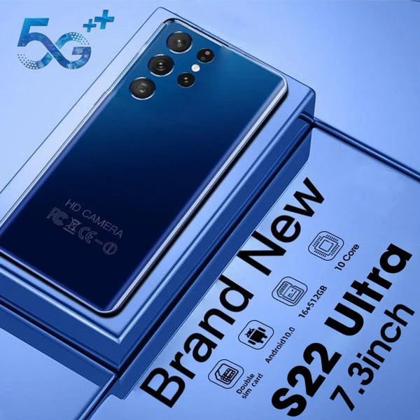 2022New S22 Ultra Android Smartphone Cellular 5G Ultra Clear Screen 16+512GB Fingerprint/Face Unlock Global Version Mobile Phone
2022New S22 Ultra Android Smartphone Cellular 5G Ultra Clear Screen 16+512GB Fingerprint/Face Unlock Global Version Mobile Phone