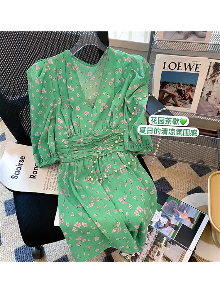 Boho Mini Dress Women Floral Print Summer Chic Holiday Beach Dress Female Short Puff Sleeve Loose Sundress Green Vestidos Ladies
Boho Mini Dress Women Floral Print Summer Chic Holiday Beach Dress Female Short Puff Sleeve Loose Sundress Green Vestidos Ladies