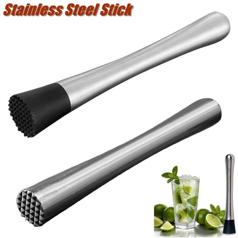 Stainless Steel Wine Mixing Stick Cocktail Muddler Shaker With Crushing Hammer DIY Drink Fruit Muddler Crushed Ice Barware Tool
Stainless Steel Wine Mixing Stick Cocktail Muddler Shaker With Crushing Hammer DIY Drink Fruit Muddler Crushed Ice Barware Tool