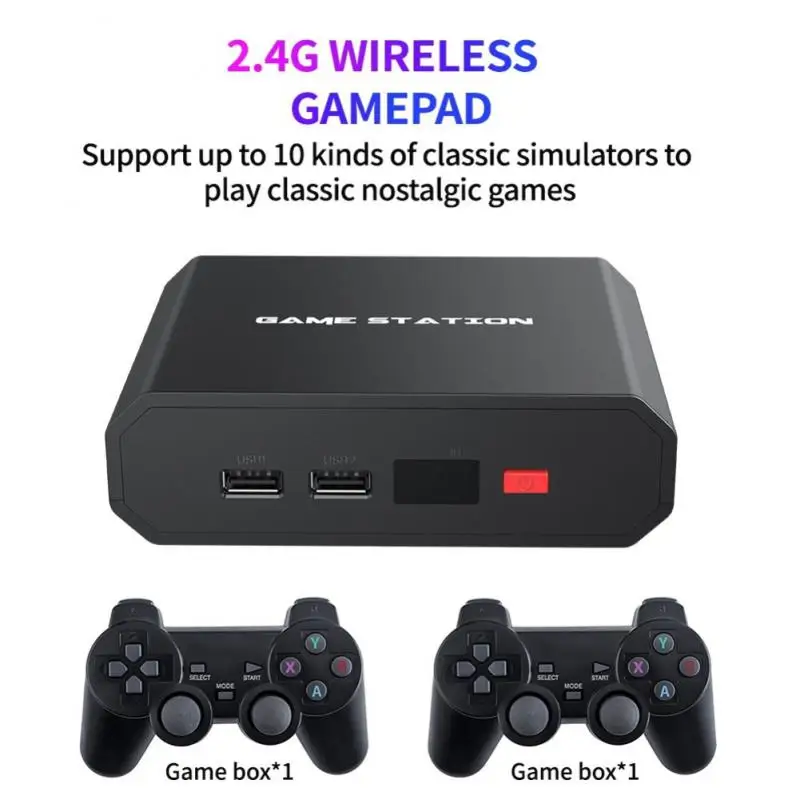 4K HD Video Game Console 2.4G Double Wireless Controller For PS1/FC/GBA Retro TV Dendy Game Console 10000 Games Stick
4K HD Video Game Console 2.4G Double Wireless Controller For PS1/FC/GBA Retro TV Dendy Game Console 10000 Games Stick