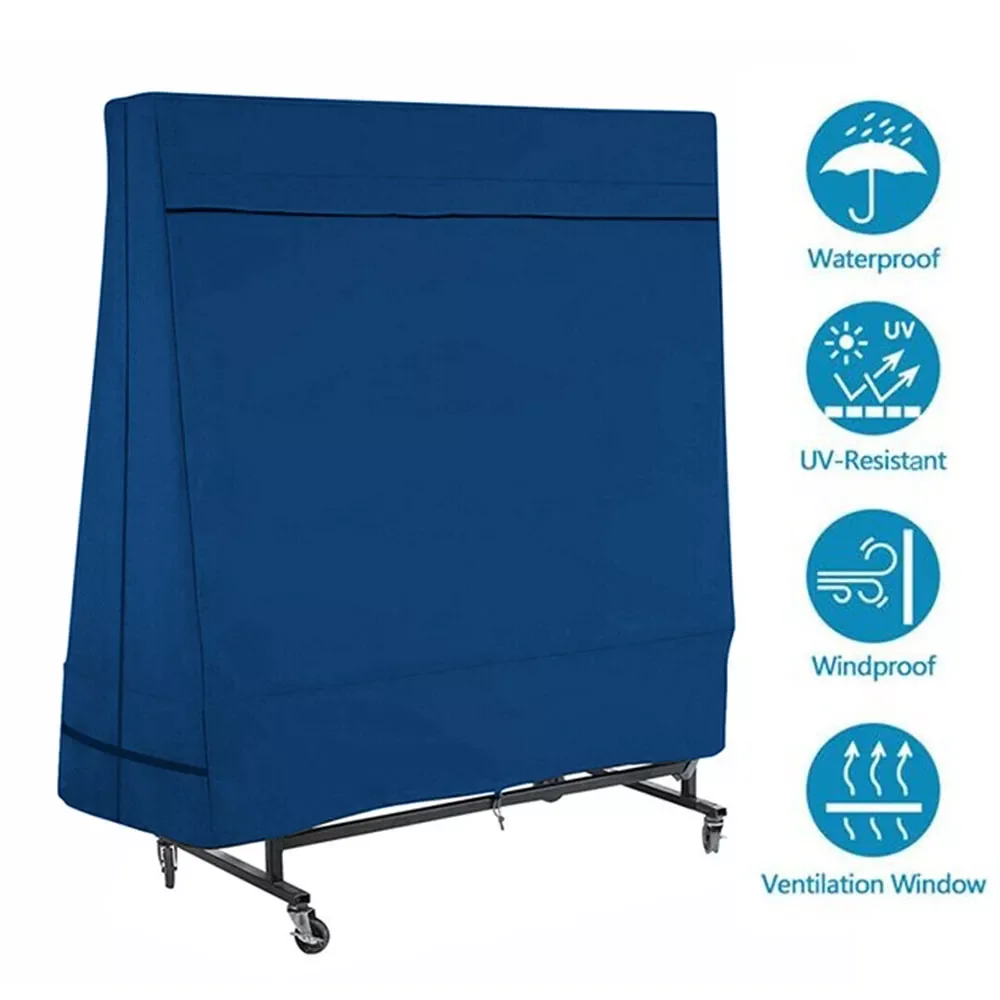 NEW2023 Table tennis table dust cover Oxford waterproof outdoor rainproof UV protection tennis table storage cover with zipper 
NEW2023 Table tennis table dust cover Oxford waterproof outdoor rainproof UV protection tennis table storage cover with zipper