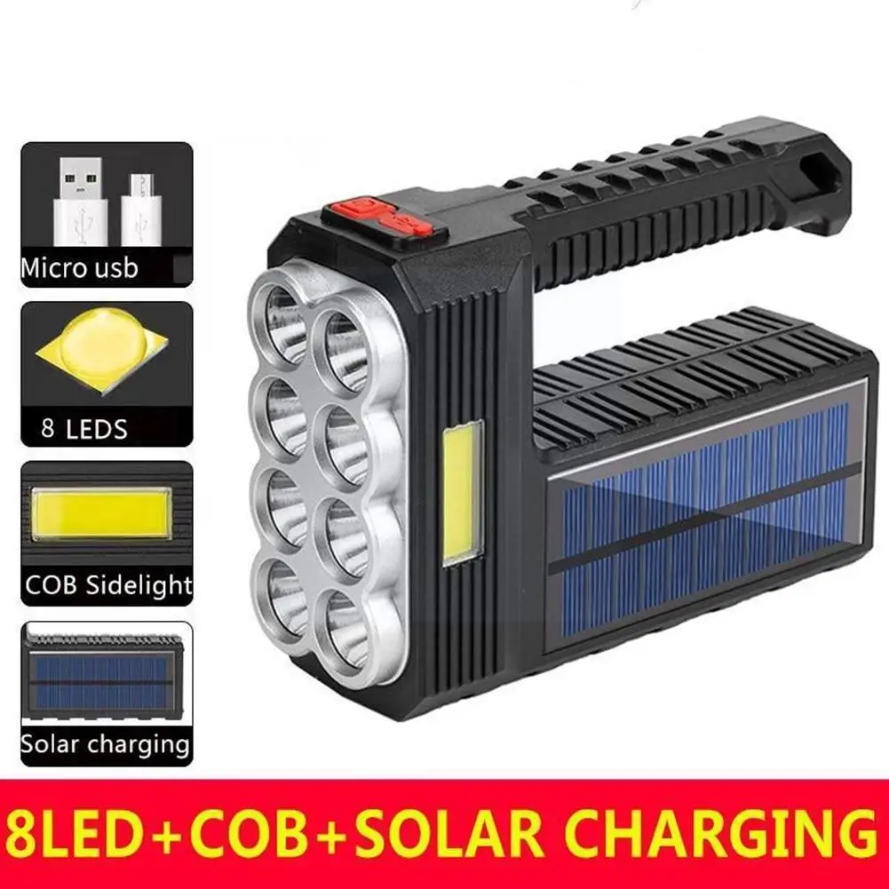 Outdoor Portable USB Solar Two Charging Modes Ultra-bright Searchlight Flashlight Anti-fall Portable Long-range O0E6
Outdoor Portable USB Solar Two Charging Modes Ultra-bright Searchlight Flashlight Anti-fall Portable Long-range O0E6