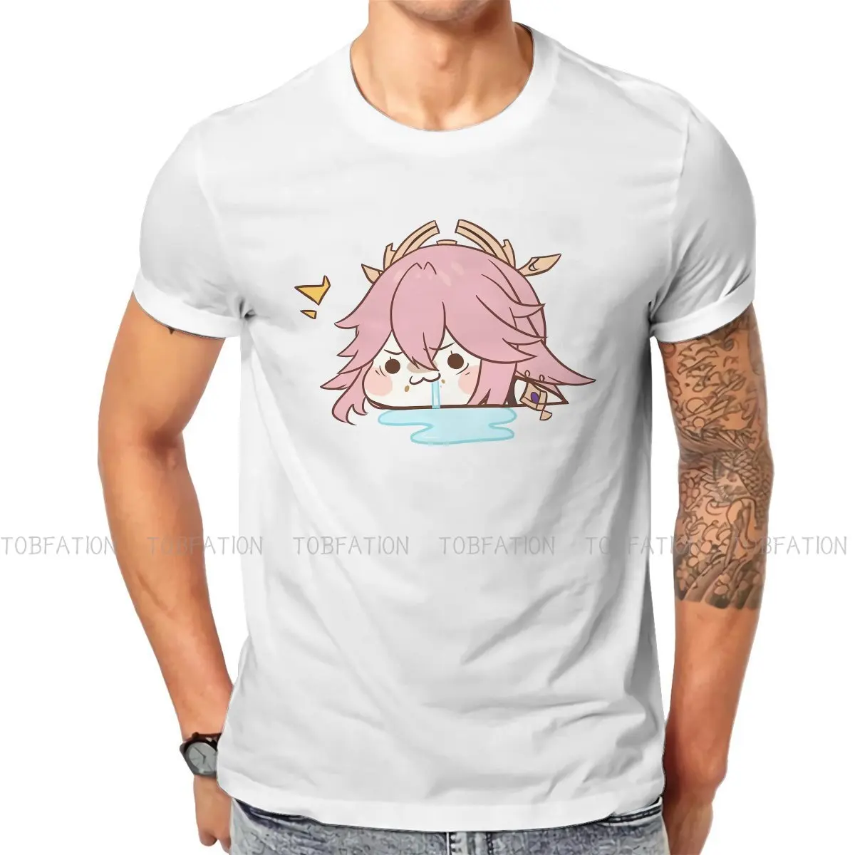 Yae Miko Drooling Chibi Graphic TShirt Genshin Impact Game Printing Streetwear Comfortable T Shirt Men Short Sleeve Unique Gift
Yae Miko Drooling Chibi Graphic TShirt Genshin Impact Game Printing Streetwear Comfortable T Shirt Men Short Sleeve Unique Gift