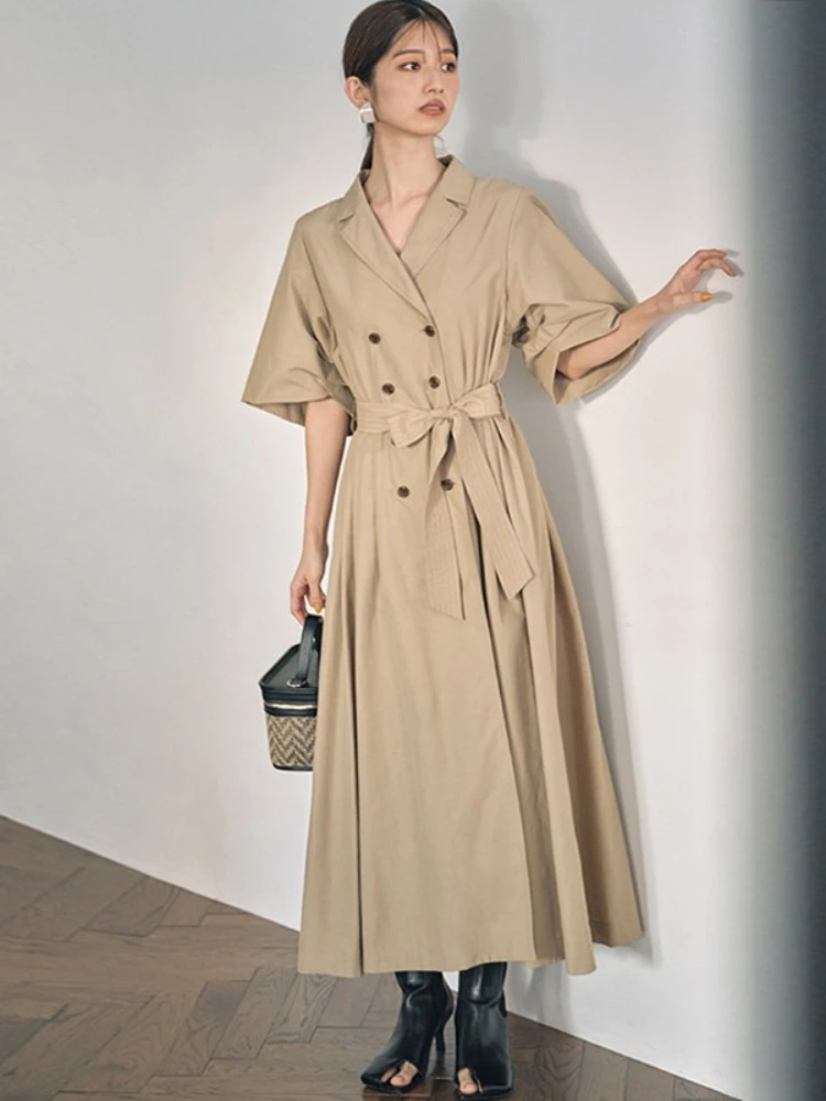 2022SS New Solid Suit Trench Coat Lapel Tie Waist Double-breasted Dress Black Trench Coat High Quality Women Fashion Streetwear
2022SS New Solid Suit Trench Coat Lapel Tie Waist Double-breasted Dress Black Trench Coat High Quality Women Fashion Streetwear