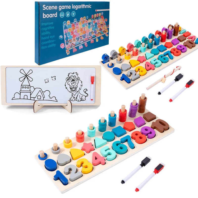 Children Montessori Wooden Blocks Toy Early Educational Board Math Graphic Painting Cognition Fishing Game Toys Gifts -40
Children Montessori Wooden Blocks Toy Early Educational Board Math Graphic Painting Cognition Fishing Game Toys Gifts -40