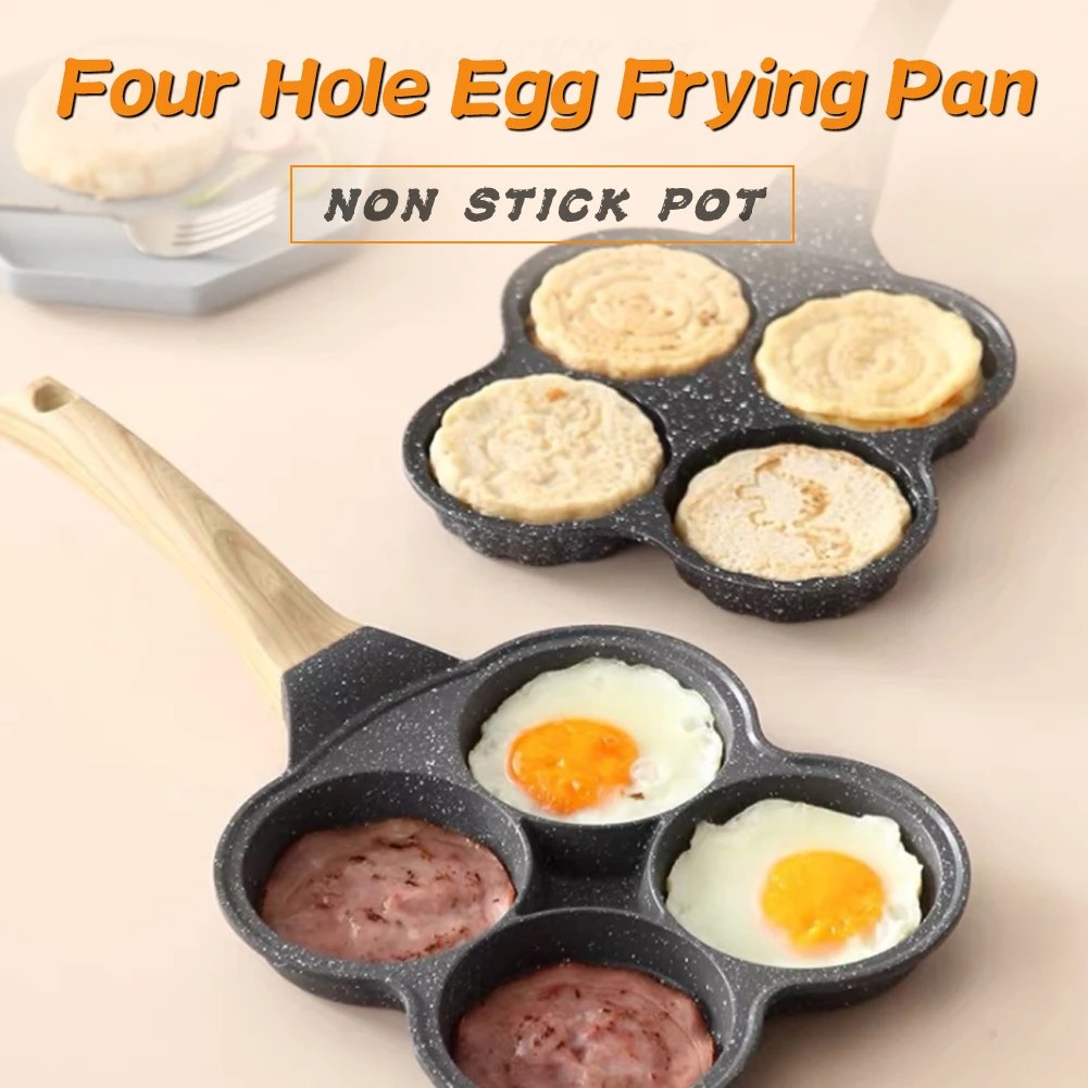 Four-hole Frying Pot Pan Thickened Omelet Pan Non-stick Egg Pancake Steak Pan Cooking Egg Ham Pans Breakfast Maker Cookware
Four-hole Frying Pot Pan Thickened Omelet Pan Non-stick Egg Pancake Steak Pan Cooking Egg Ham Pans Breakfast Maker Cookware