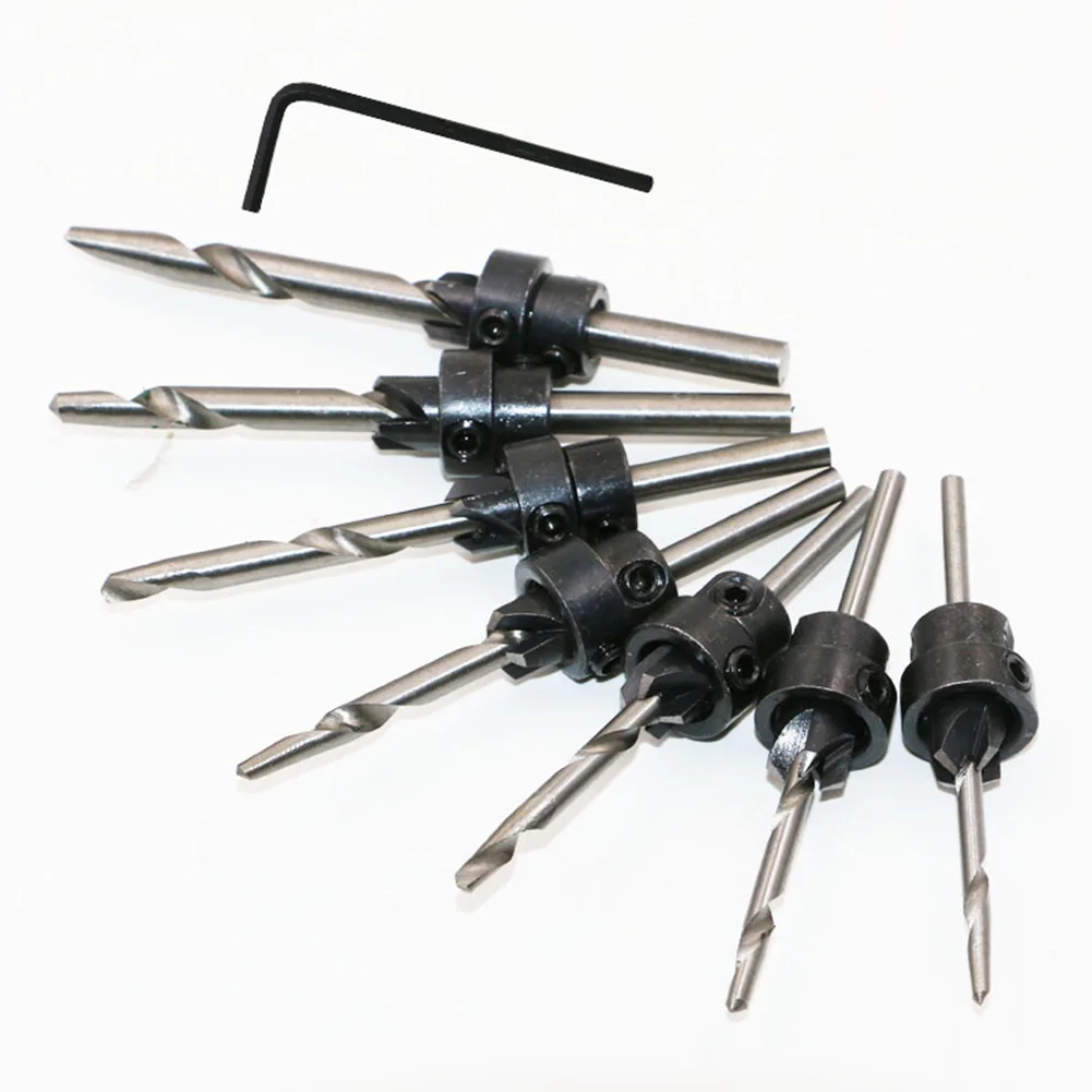 7PCS Conical Drill Bit Countersink Drill Woodworking Drilling Pilot Holes HSS Universal Counterbore Cutter Screw Hole Drill
7PCS Conical Drill Bit Countersink Drill Woodworking Drilling Pilot Holes HSS Universal Counterbore Cutter Screw Hole Drill