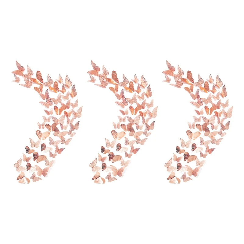 NEW-144 Pcs Butterfly Wall Stickers Decorations 3D Wall Decals Metallic Art Sticker DIY Murals Gift Rose Gold
NEW-144 Pcs Butterfly Wall Stickers Decorations 3D Wall Decals Metallic Art Sticker DIY Murals Gift Rose Gold