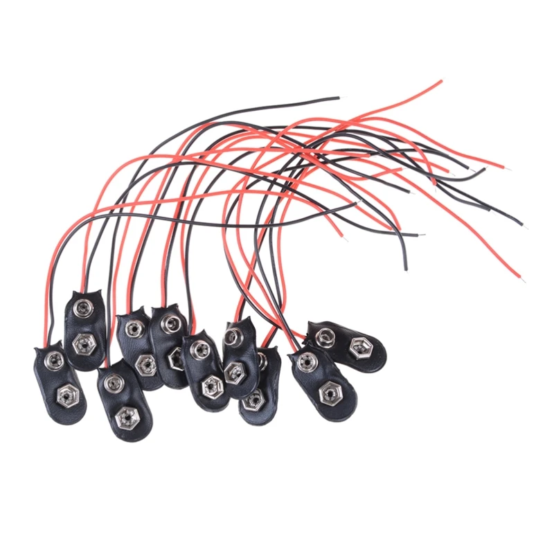 10 Pack I Type 9 V Battery Clip Connector Long Cable Connection Soft Shell Black Red Connector Cable Length 15cm
10 Pack I Type 9 V Battery Clip Connector Long Cable Connection Soft Shell Black Red Connector Cable Length 15cm