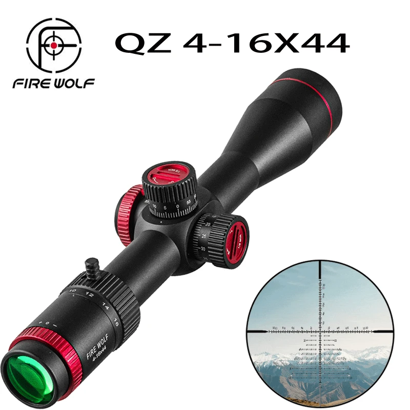 Огонь волка Qz 4-16X44 Ffp jaзаписи Оптический Снайперский прицел с окуляром