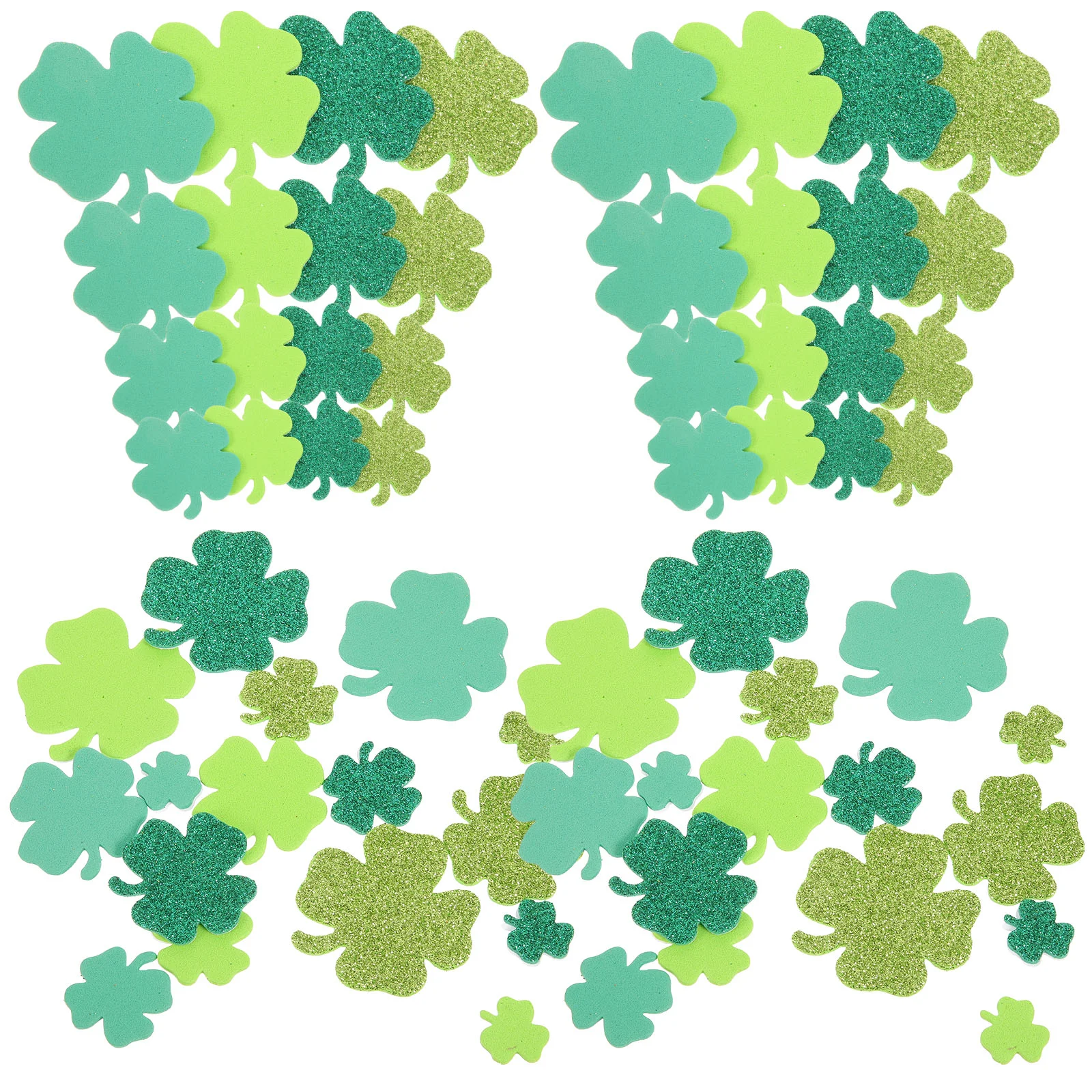 Four Leaf Sticker Adhesive Foam Shamrock Stickers Patrick's Day Glitter Self-adhesive Decor
Four Leaf Sticker Adhesive Foam Shamrock Stickers Patrick's Day Glitter Self-adhesive Decor
