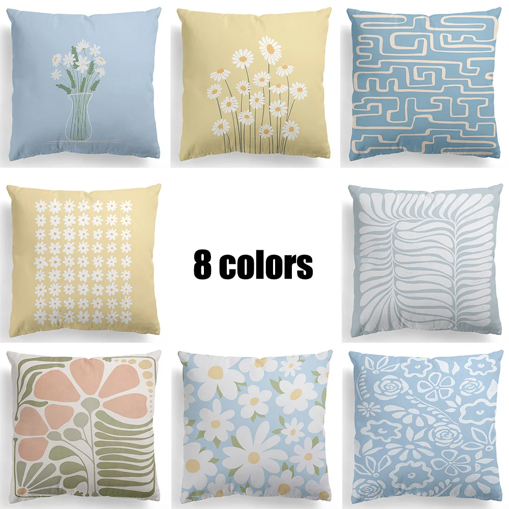 45x45cm Pillowcase Daisy Fresh Blue Floral Print Peach Skin Cushion Cover For Home Sofa Car Waist Chair Throw Pillow Cover Decor
45x45cm Pillowcase Daisy Fresh Blue Floral Print Peach Skin Cushion Cover For Home Sofa Car Waist Chair Throw Pillow Cover Decor