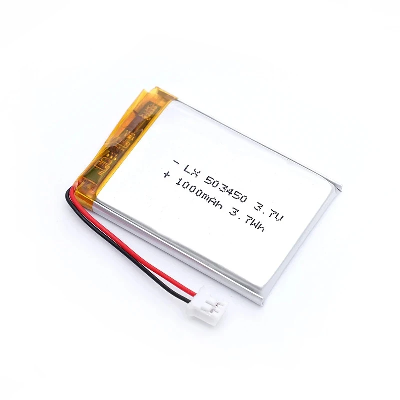 

1000mAh 3.7V 503450/523450 Polymer Lithium Rechargeable Battery Li-ion Battery JST PH2.0 2pin For GPS Smart Phone DVD MP4 MP5