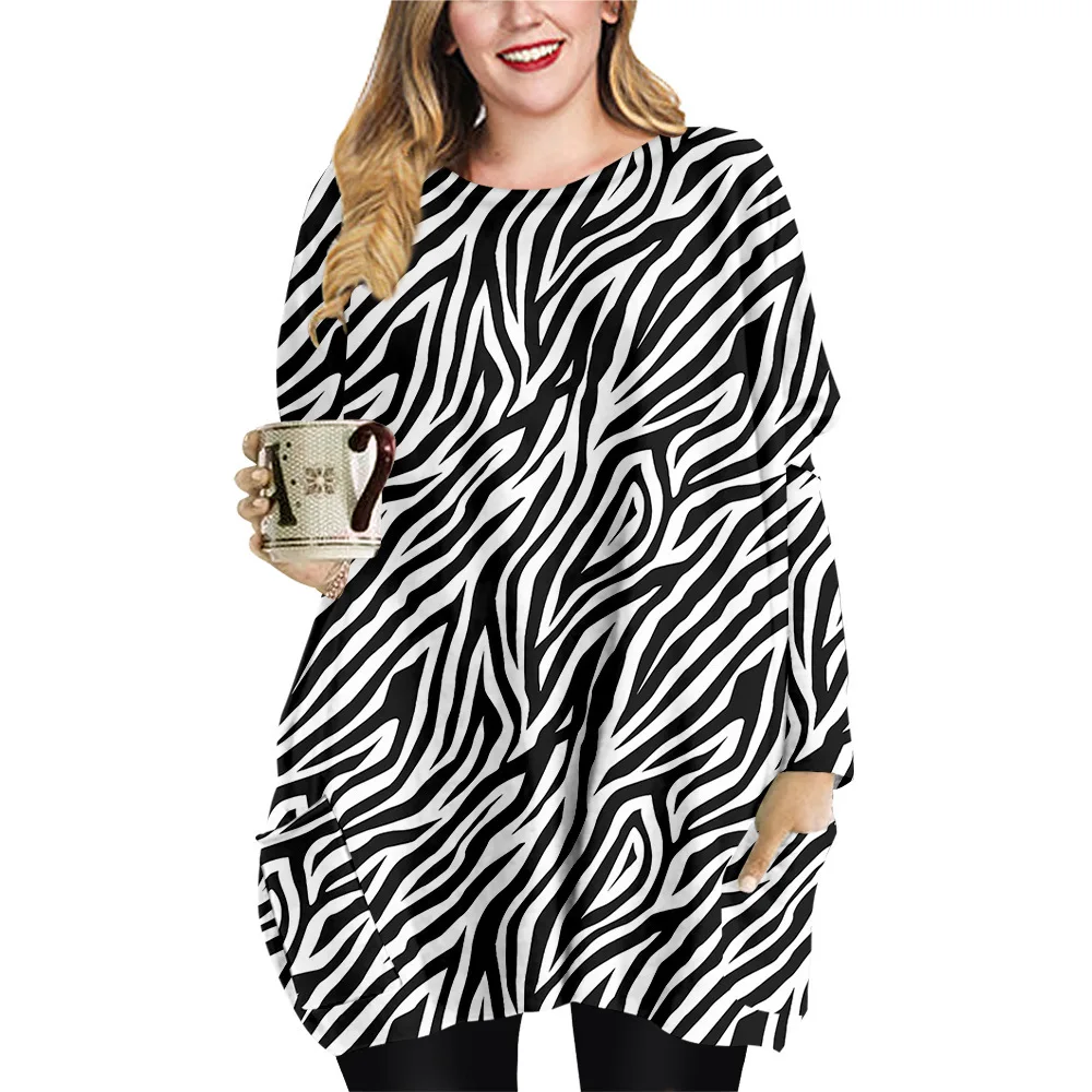 Sojin Autumn Women's Plus Size Dress Loose Print Mini Dresses Long Sleeve Casual O Neck Oversize Beach Dresses
Sojin Autumn Women's Plus Size Dress Loose Print Mini Dresses Long Sleeve Casual O Neck Oversize Beach Dresses