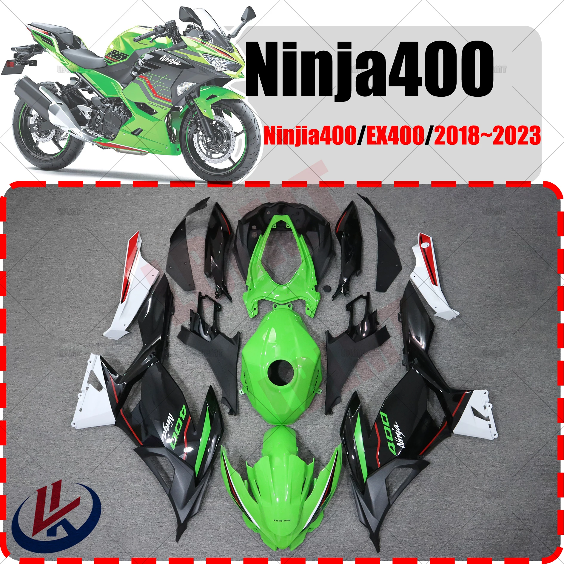 Full Body Fit Fairing Kit ABS Injection molding Full Fairing For KAWASAKI Ninjia400 EX400 Ninja400 2018 2019 2020 2021 2022 2023
Full Body Fit Fairing Kit ABS Injection molding Full Fairing For KAWASAKI Ninjia400 EX400 Ninja400 2018 2019 2020 2021 2022 2023
